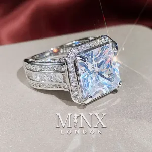 Big Diamond Ring | Womens Big Diamond Ring | Womens Engagement Ring | Princess Cut Ring | Womens Wedding Ring | Womens Big Rings | Big Ring