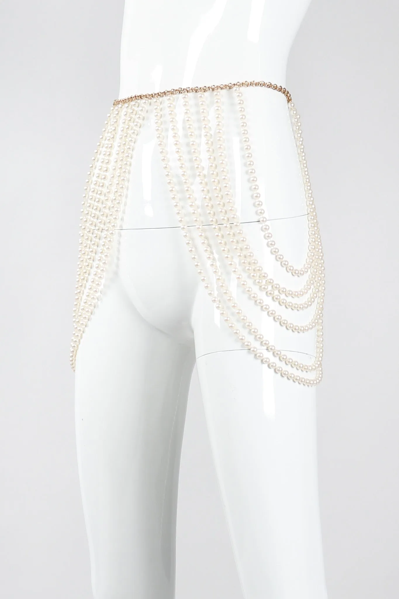 Bill Smith Pearl Bra & Skirt Bodychain Set
