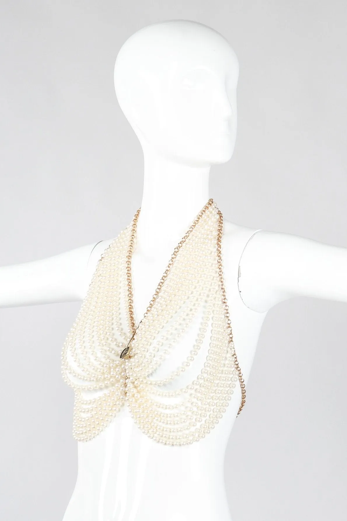 Bill Smith Pearl Bra & Skirt Bodychain Set