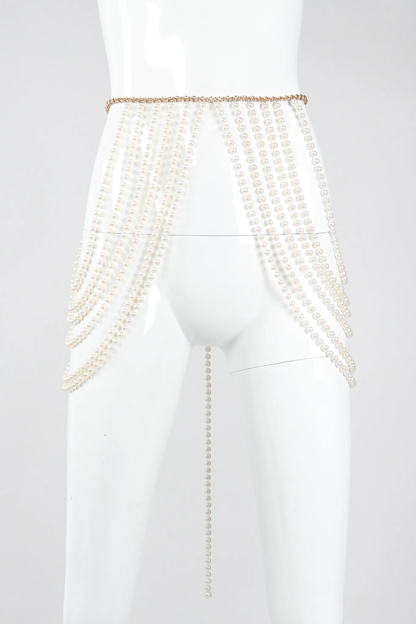 Bill Smith Pearl Bra & Skirt Bodychain Set