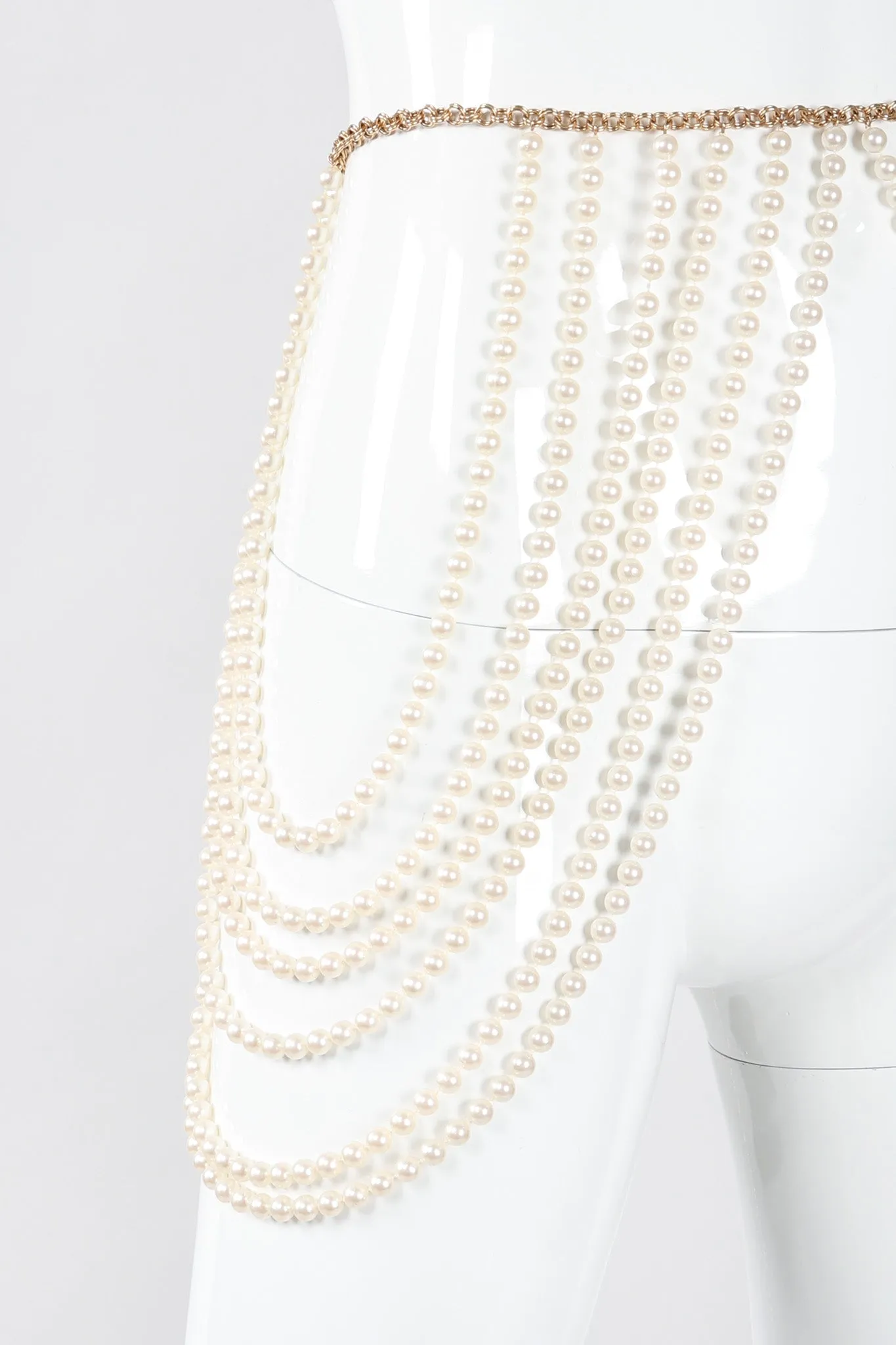 Bill Smith Pearl Bra & Skirt Bodychain Set