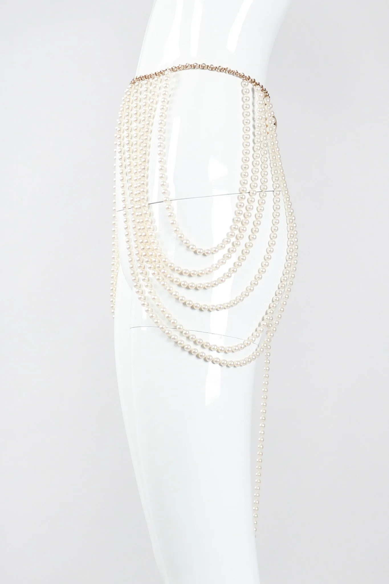 Bill Smith Pearl Bra & Skirt Bodychain Set
