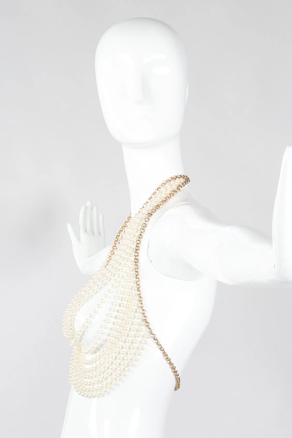 Bill Smith Pearl Bra & Skirt Bodychain Set