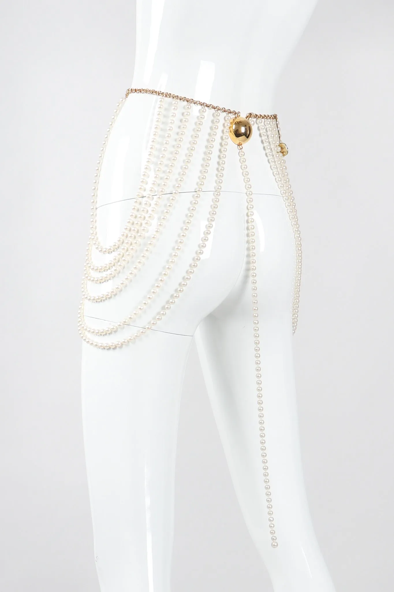 Bill Smith Pearl Bra & Skirt Bodychain Set