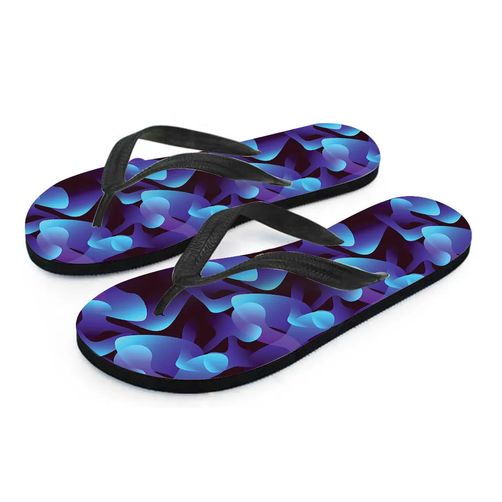 Blue Abstract Spirit Hawaiian Outfit with Matching Flip Flops
