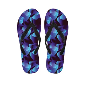 Blue Abstract Spirit Hawaiian Outfit with Matching Flip Flops