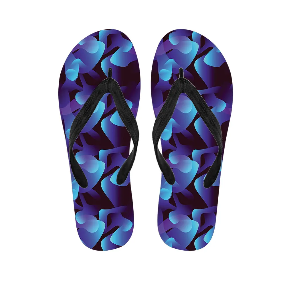 Blue Abstract Spirit Hawaiian Outfit with Matching Flip Flops