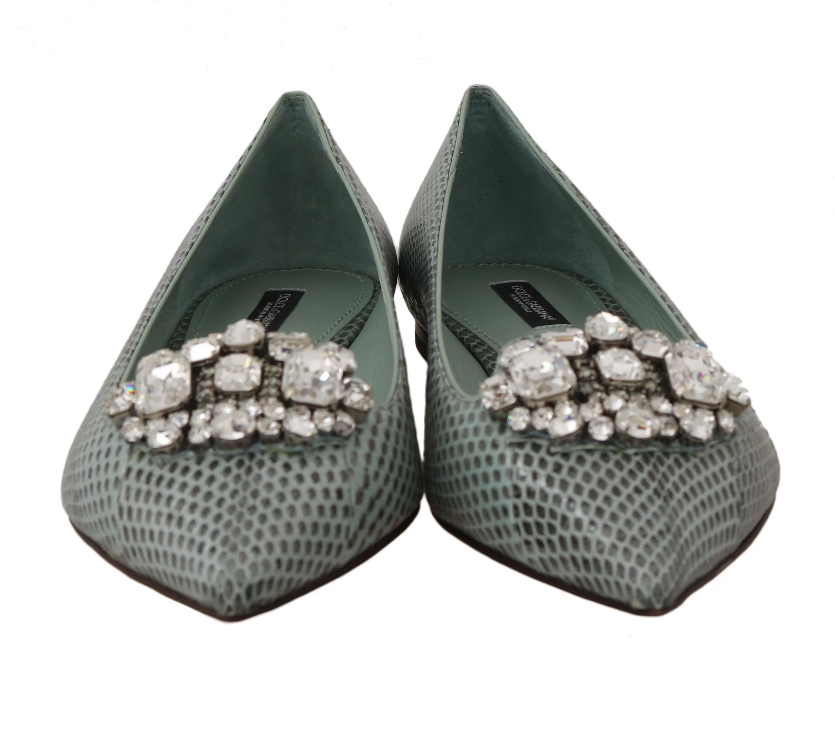 Blue Snakeskin Ayers Crystal Loafers