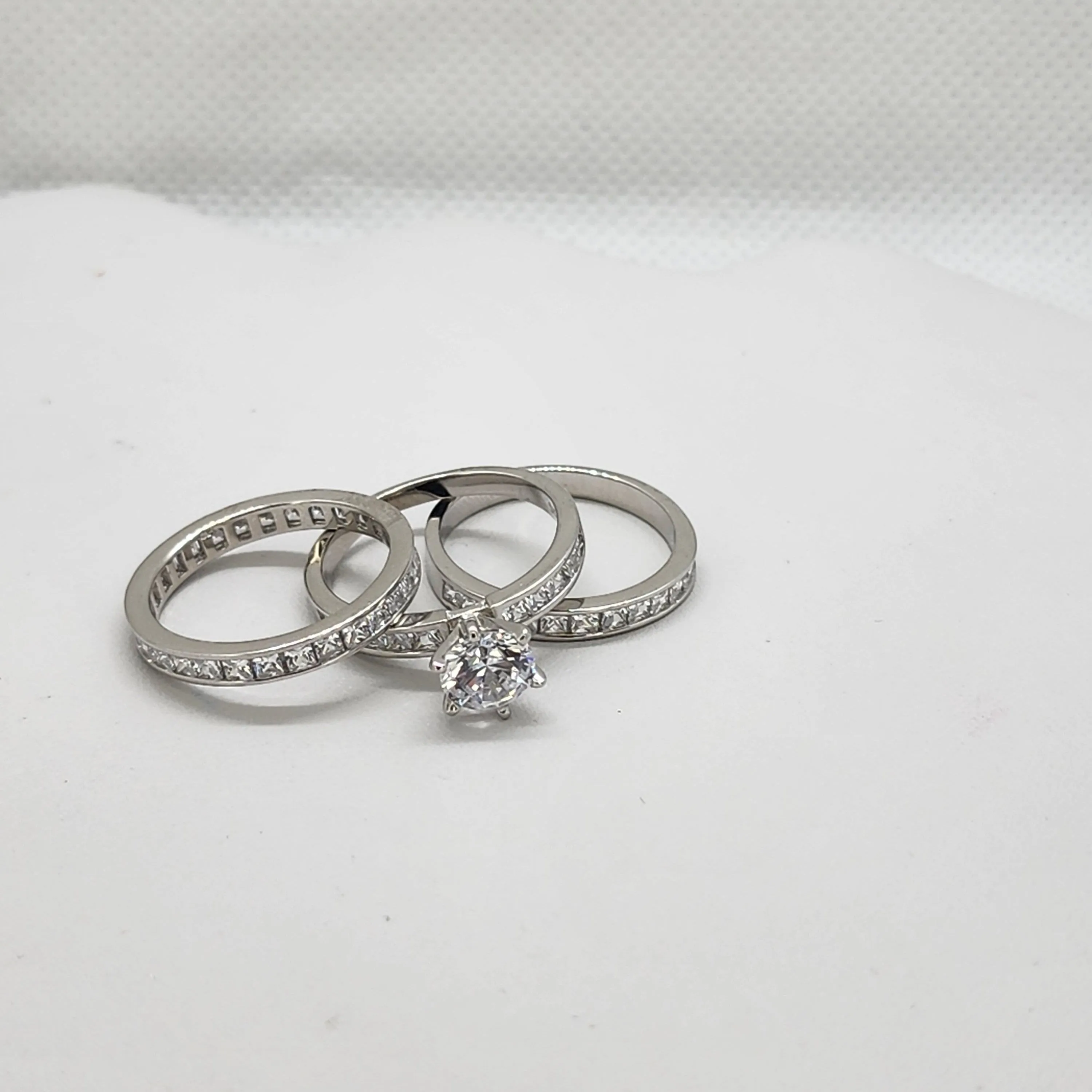 Brand New Sterling Silver 925 3pcs Set Ring