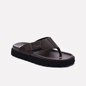 Brown Casual Flip Flops Mens 0151091