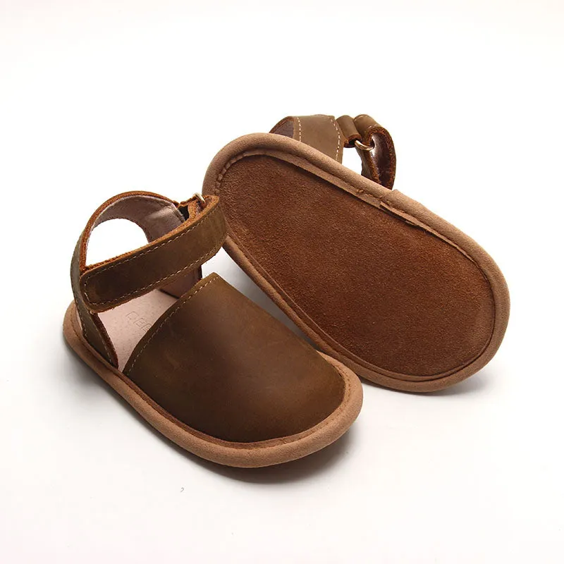 Brown- Emmie Flats - US Size 2-4 - Soft Sole