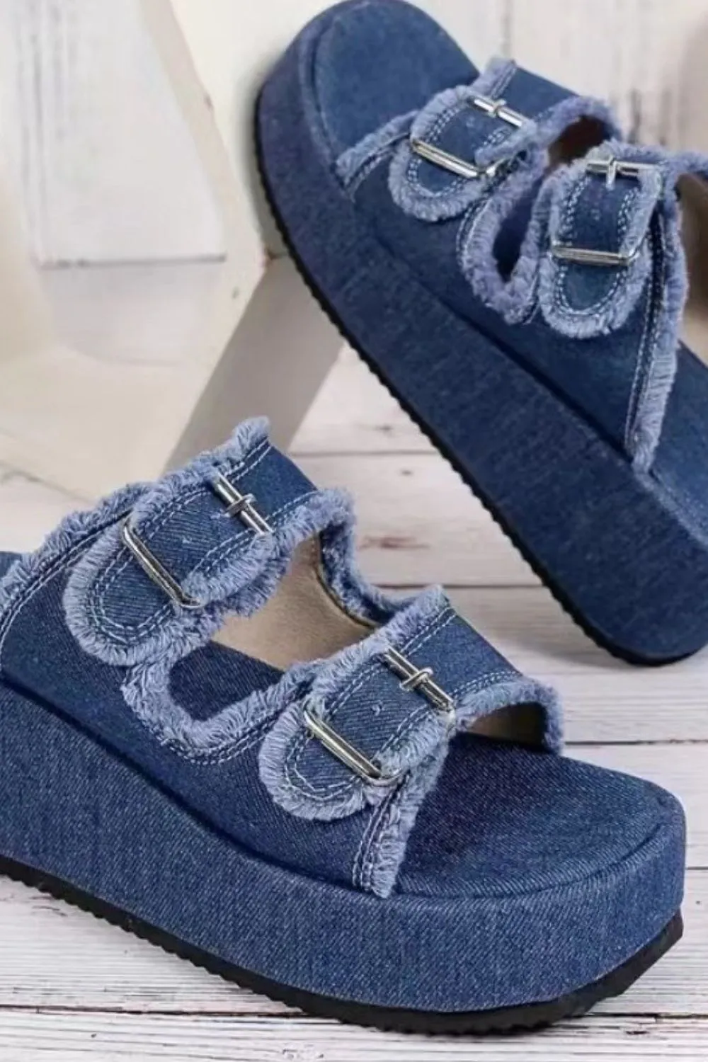 Buckle it Up Wedge Sandal (3 Colors)