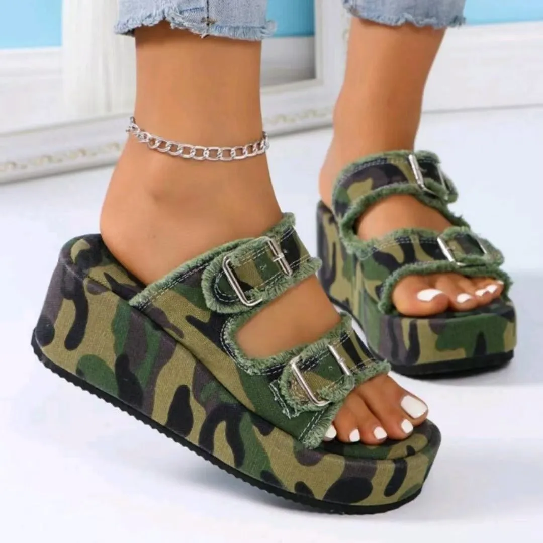 Buckle it Up Wedge Sandal (3 Colors)