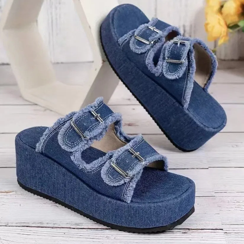 Buckle it Up Wedge Sandal (3 Colors)