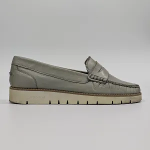 Carl Scarpa Lucentia Grey Leather Wedge Loafers – UK 5 / EU 38 / US 7