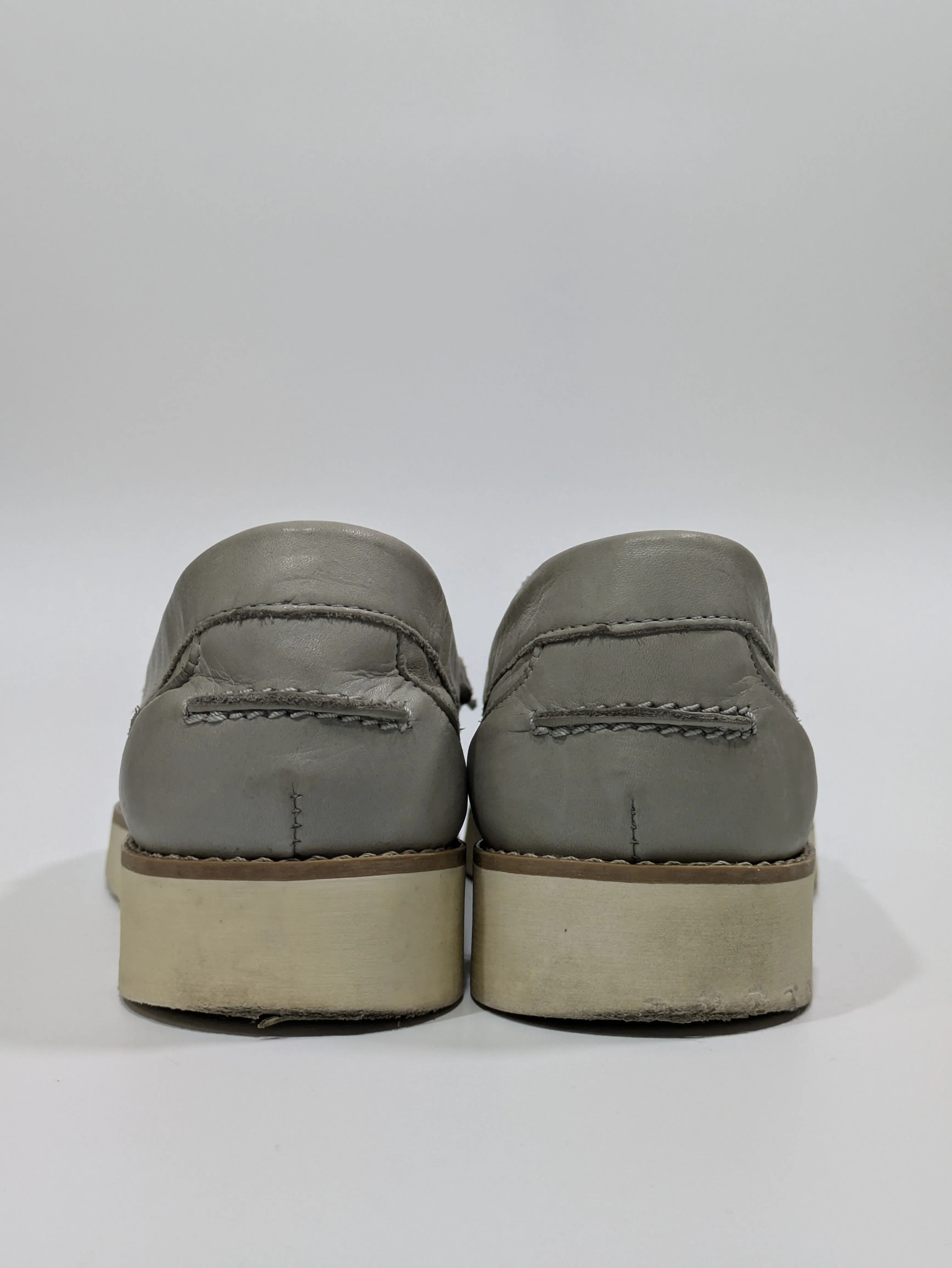 Carl Scarpa Lucentia Grey Leather Wedge Loafers – UK 5 / EU 38 / US 7