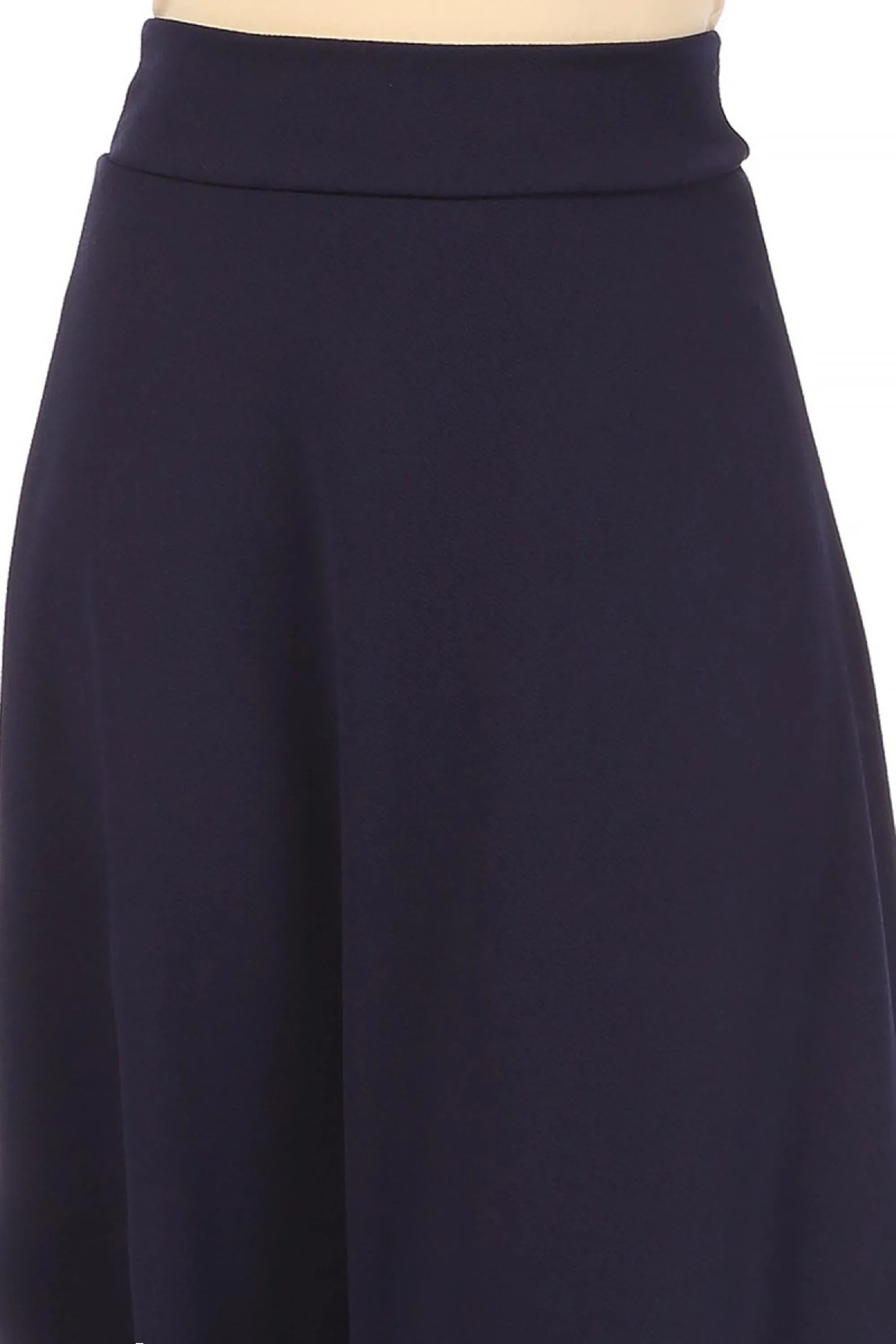 Casual Solid Flare A-line Long Skirt with Elastic Waistband S5001 $10Each