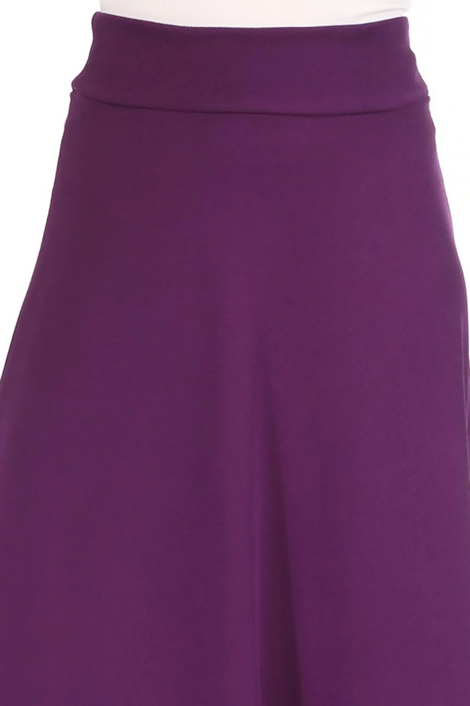 Casual Solid Flare A-line Long Skirt with Elastic Waistband S5001 $10Each