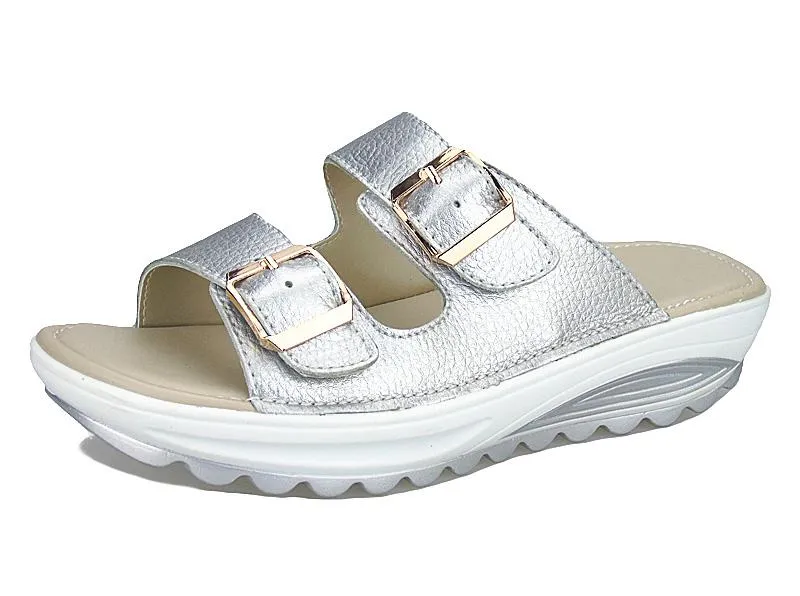 Casual women's sandals leather summer flats