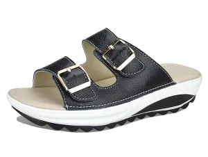 Casual women's sandals leather summer flats
