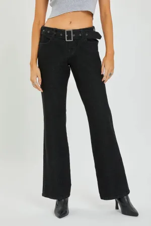 Cello Jeans Bella Mid Rise Bootcut Jeans with Belt – Timeless Denim with a Modern Twist