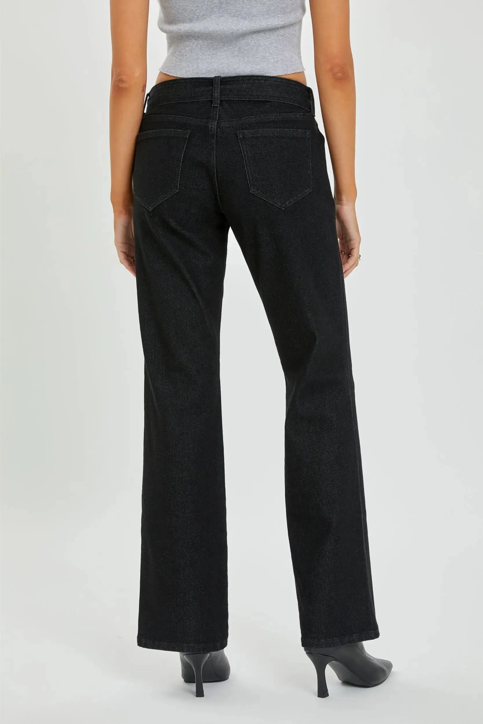 Cello Jeans Bella Mid Rise Bootcut Jeans with Belt – Timeless Denim with a Modern Twist