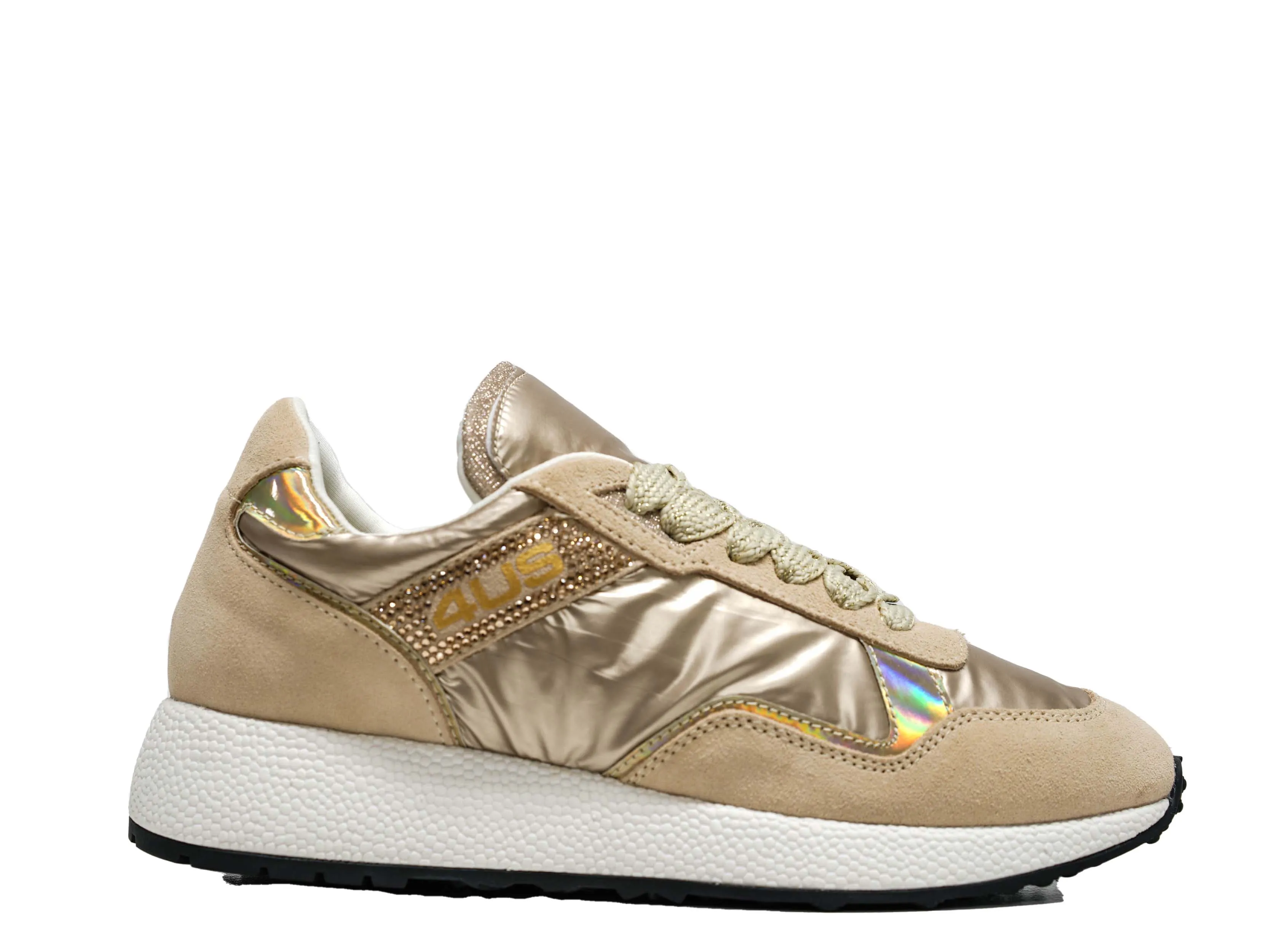 Cesare Paciotti 4US Women’s Rose Gold Nylon Sneaker BB7022 40% off