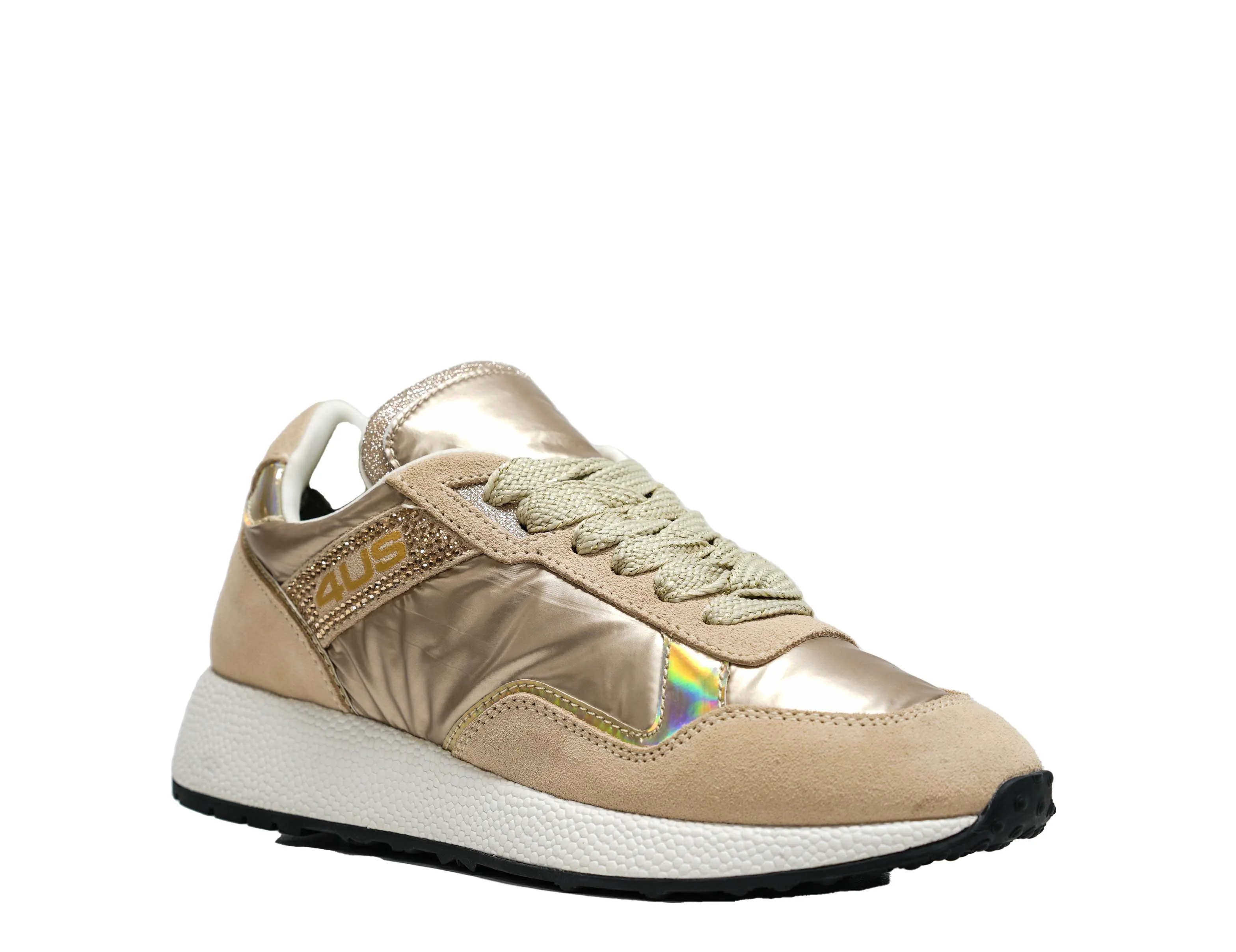 Cesare Paciotti 4US Women’s Rose Gold Nylon Sneaker BB7022 40% off