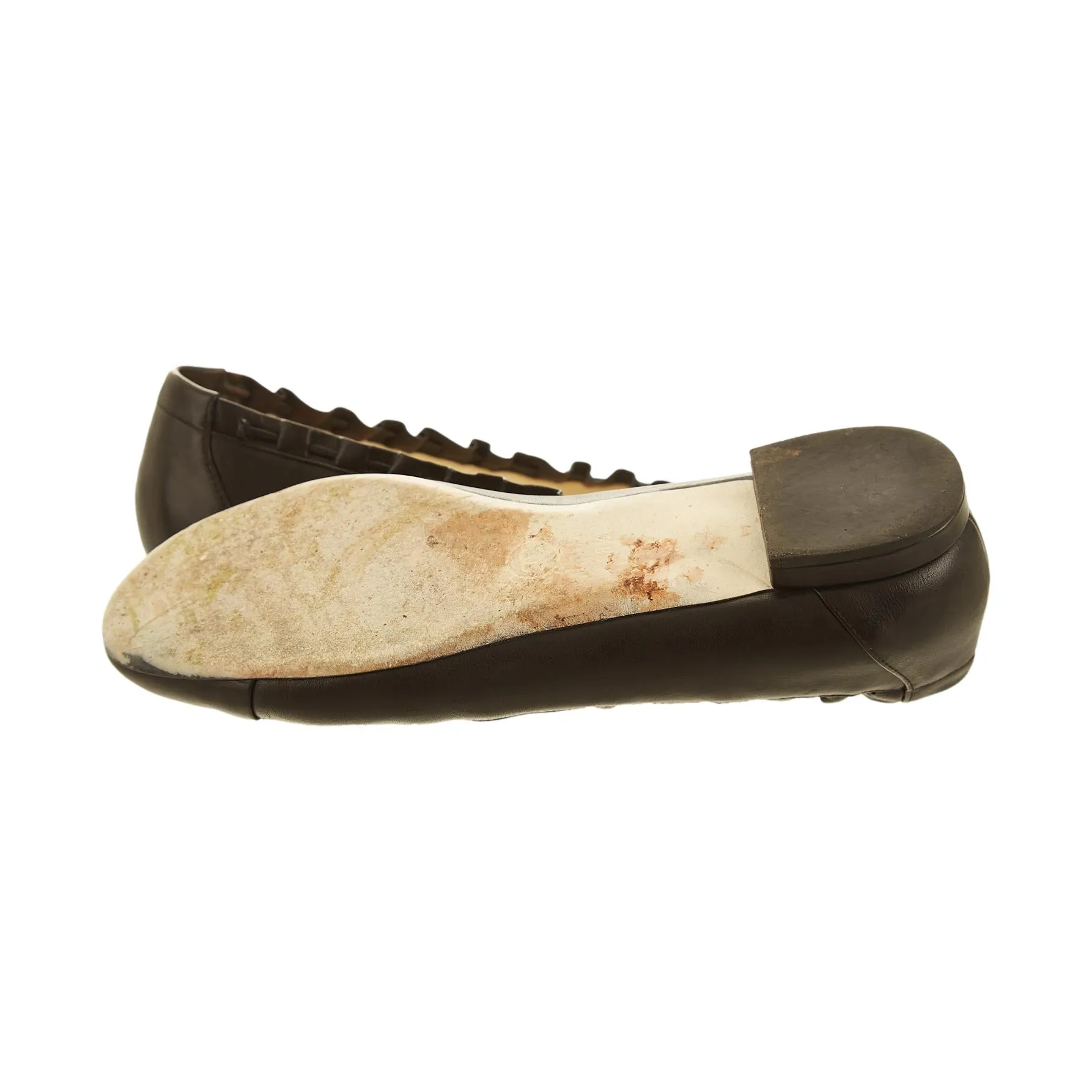 Chanel Black Logo Flats