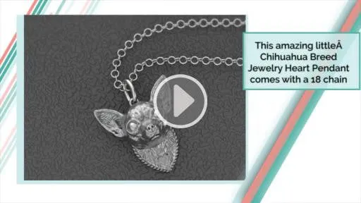 Chihuahua Breed Jewelry Heart Pendant