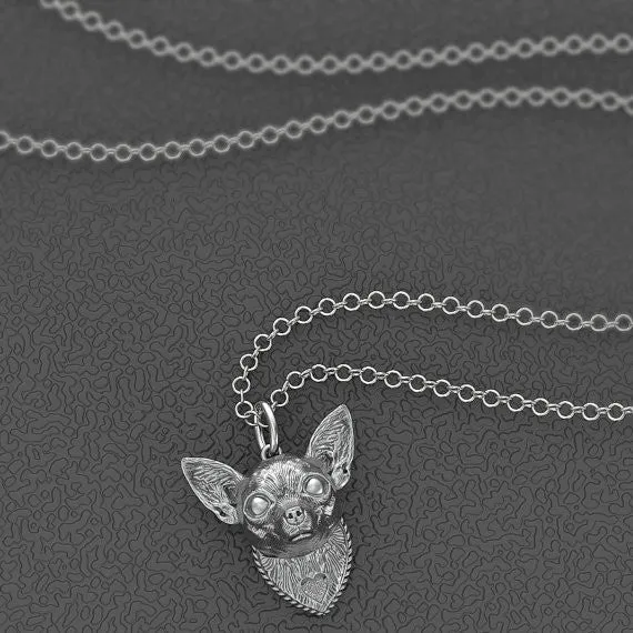 Chihuahua Breed Jewelry Heart Pendant