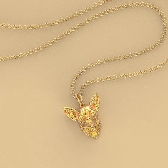 Chihuahua Breed Jewelry Heart Pendant