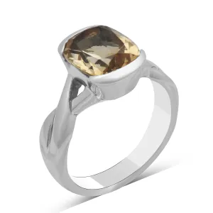 Citrine Silver Rings