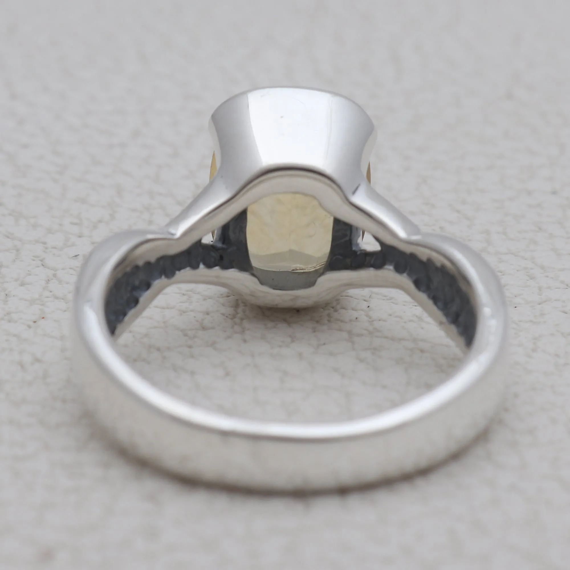 Citrine Silver Rings