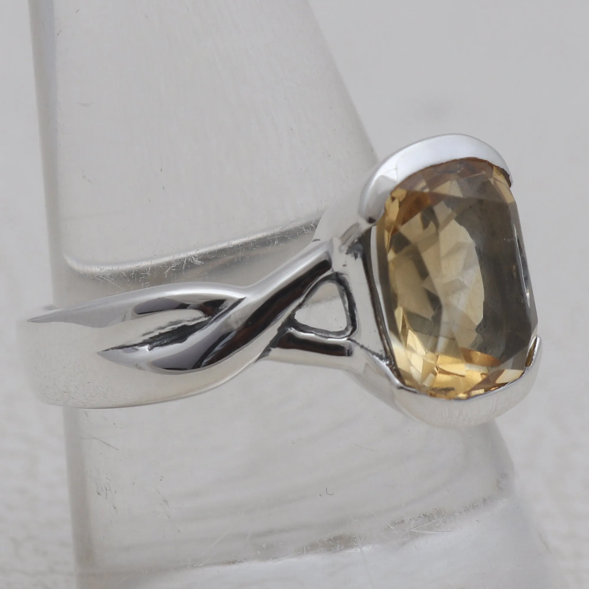 Citrine Silver Rings