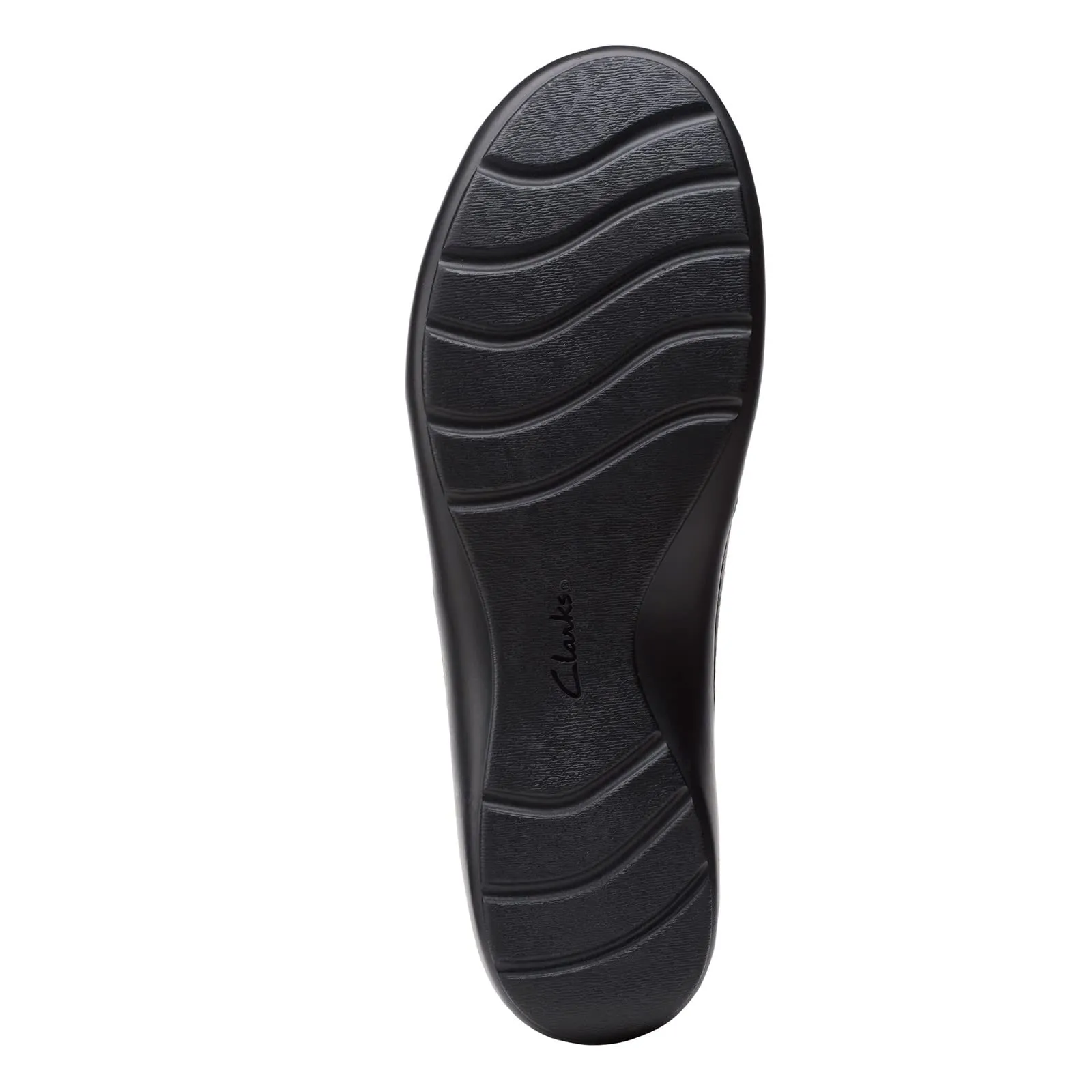 Clarks Women's Cora Poppy Loafer, Black Tumbled, 12