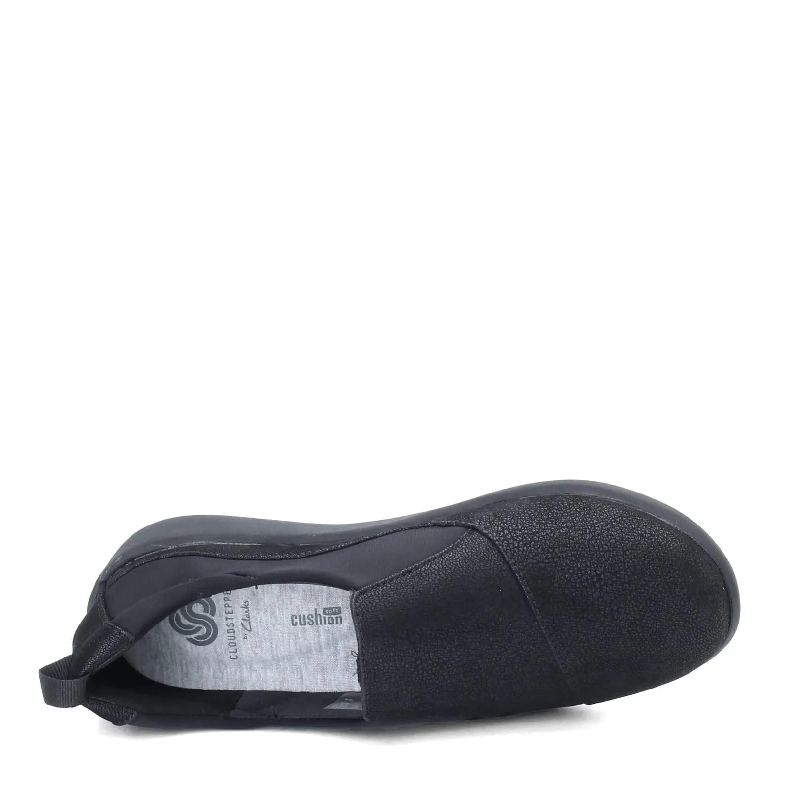 Clarks womens Sillian Paz Slip On Loafer, Black Synthetic Nubuck, 7.5 US