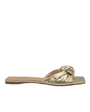 Cloe Flat Sandals - Light Gold