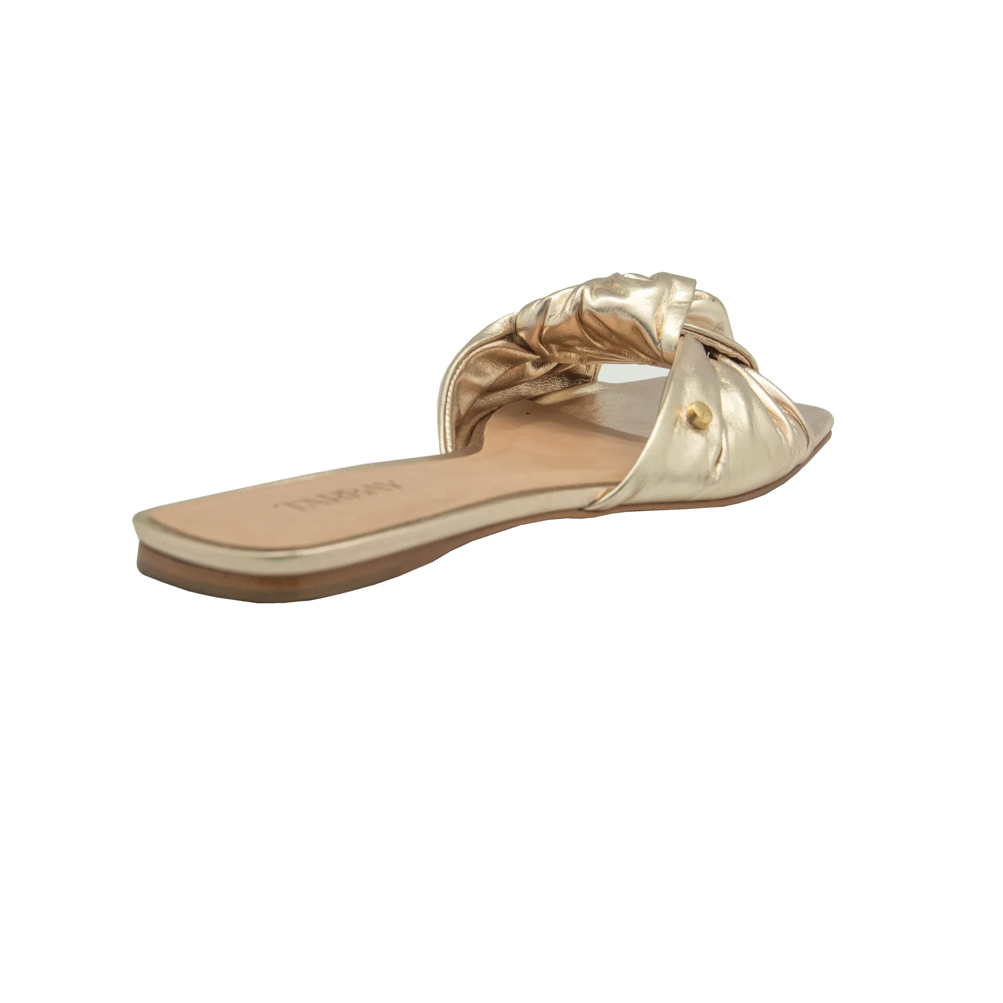Cloe Flat Sandals - Light Gold