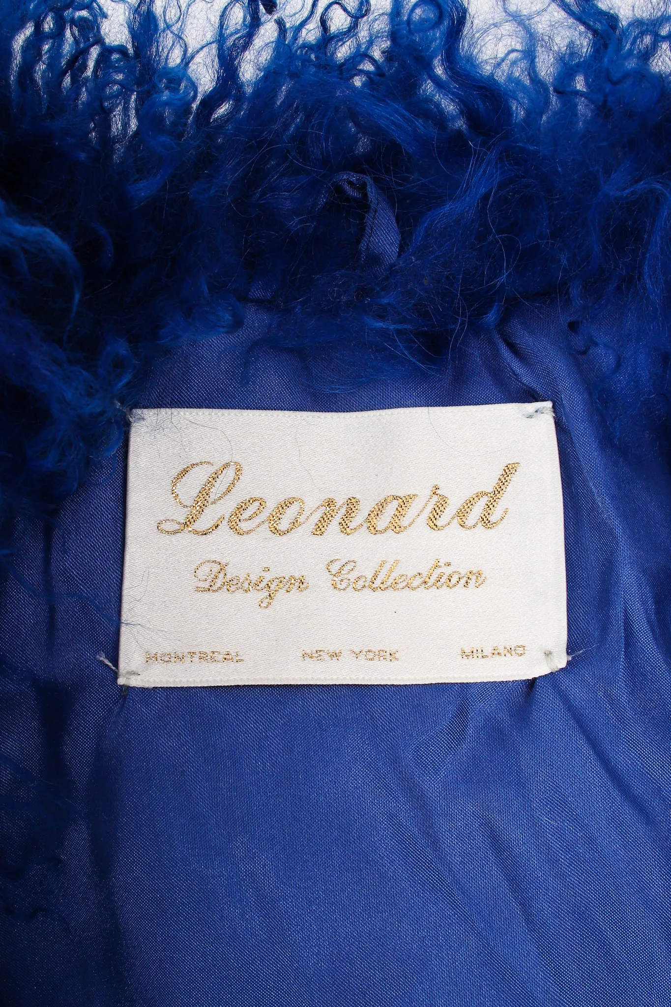 Cobalt Mongolian Fur Swing Coat