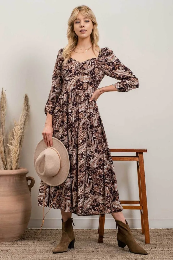 Colors of the Wind Sweetheart Midi Dress
