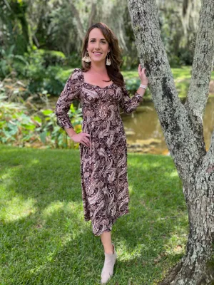 Colors of the Wind Sweetheart Midi Dress