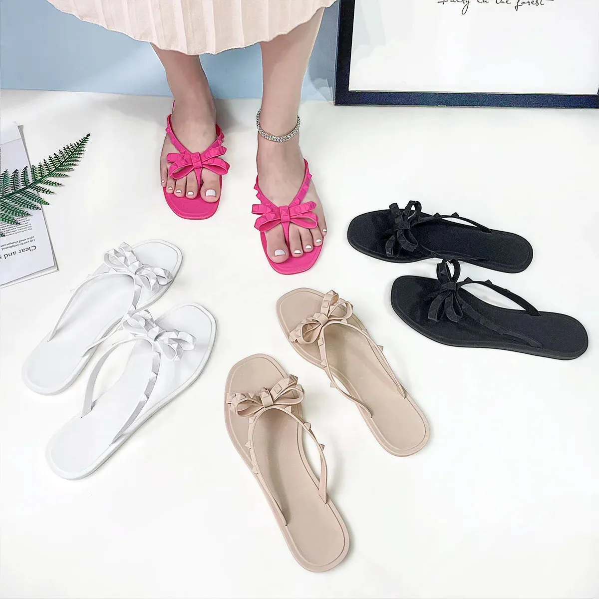 Coquette Rivet Flat Sandals