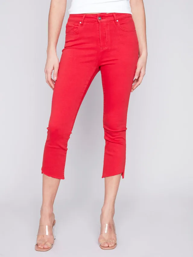 Cropped Twill Pants