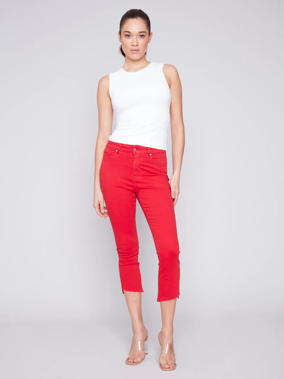 Cropped Twill Pants