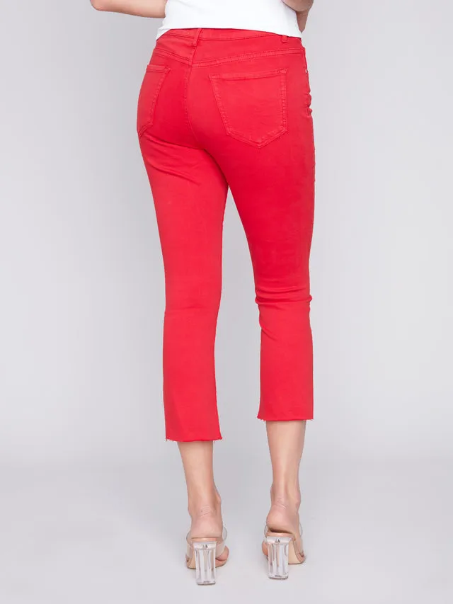 Cropped Twill Pants