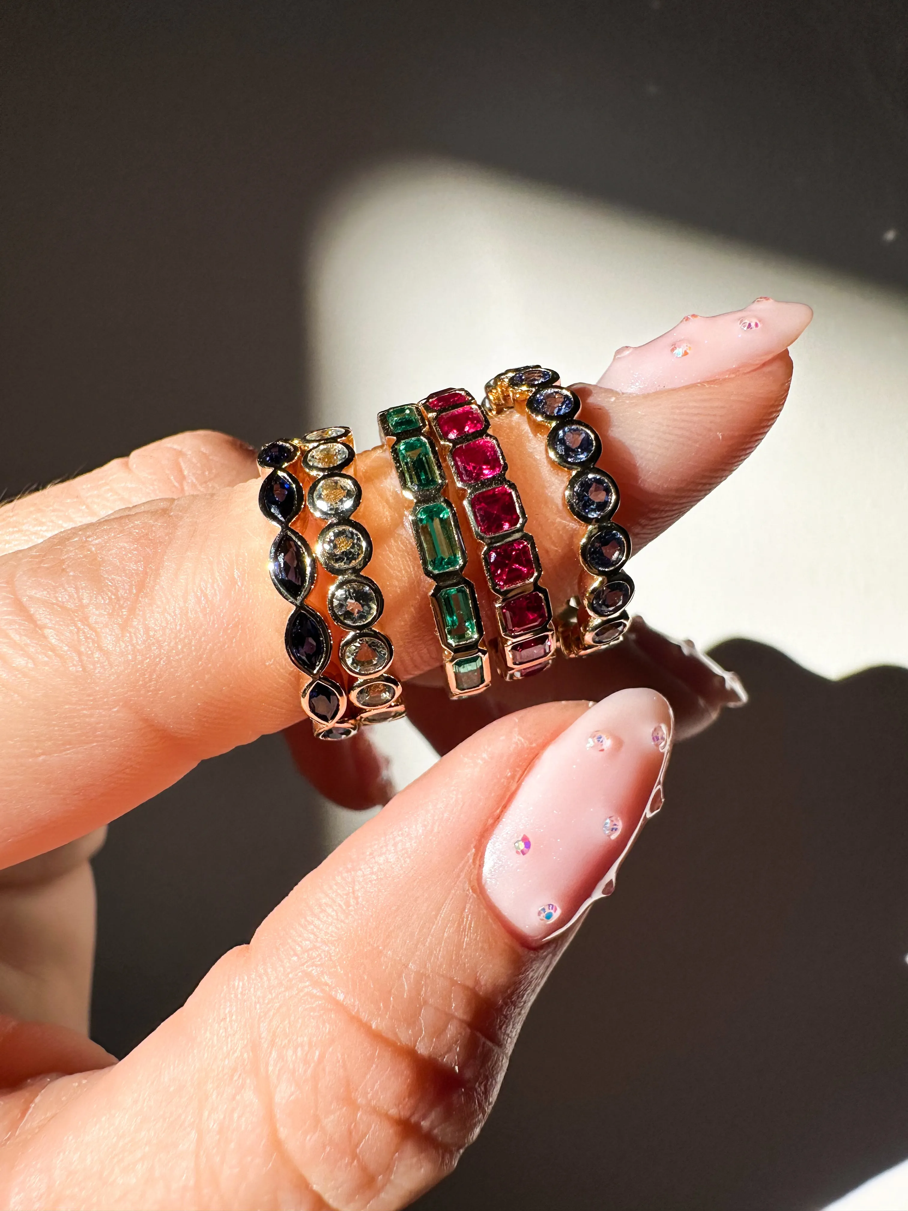 Custom Family Gemstone Rings