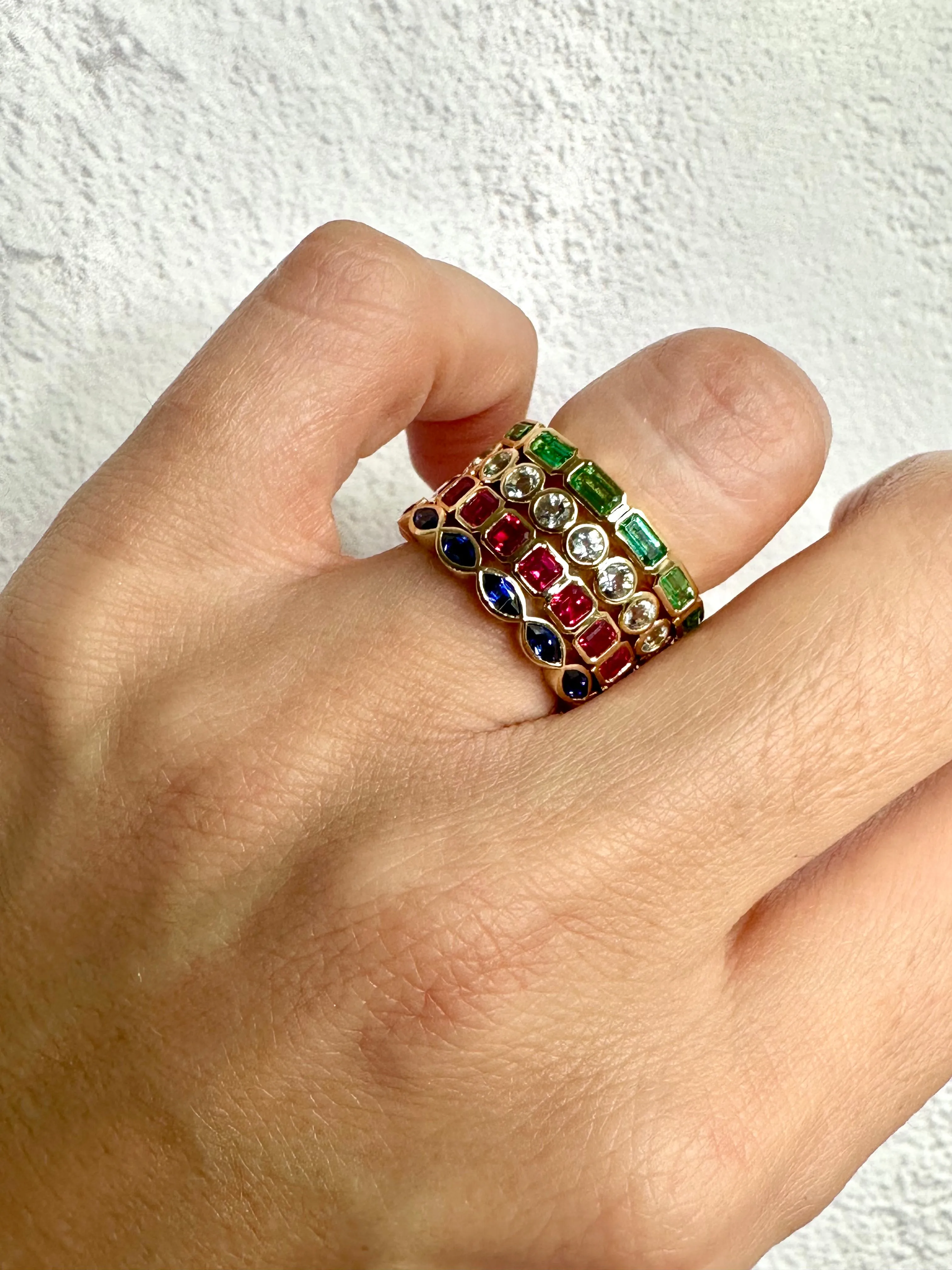 Custom Family Gemstone Rings