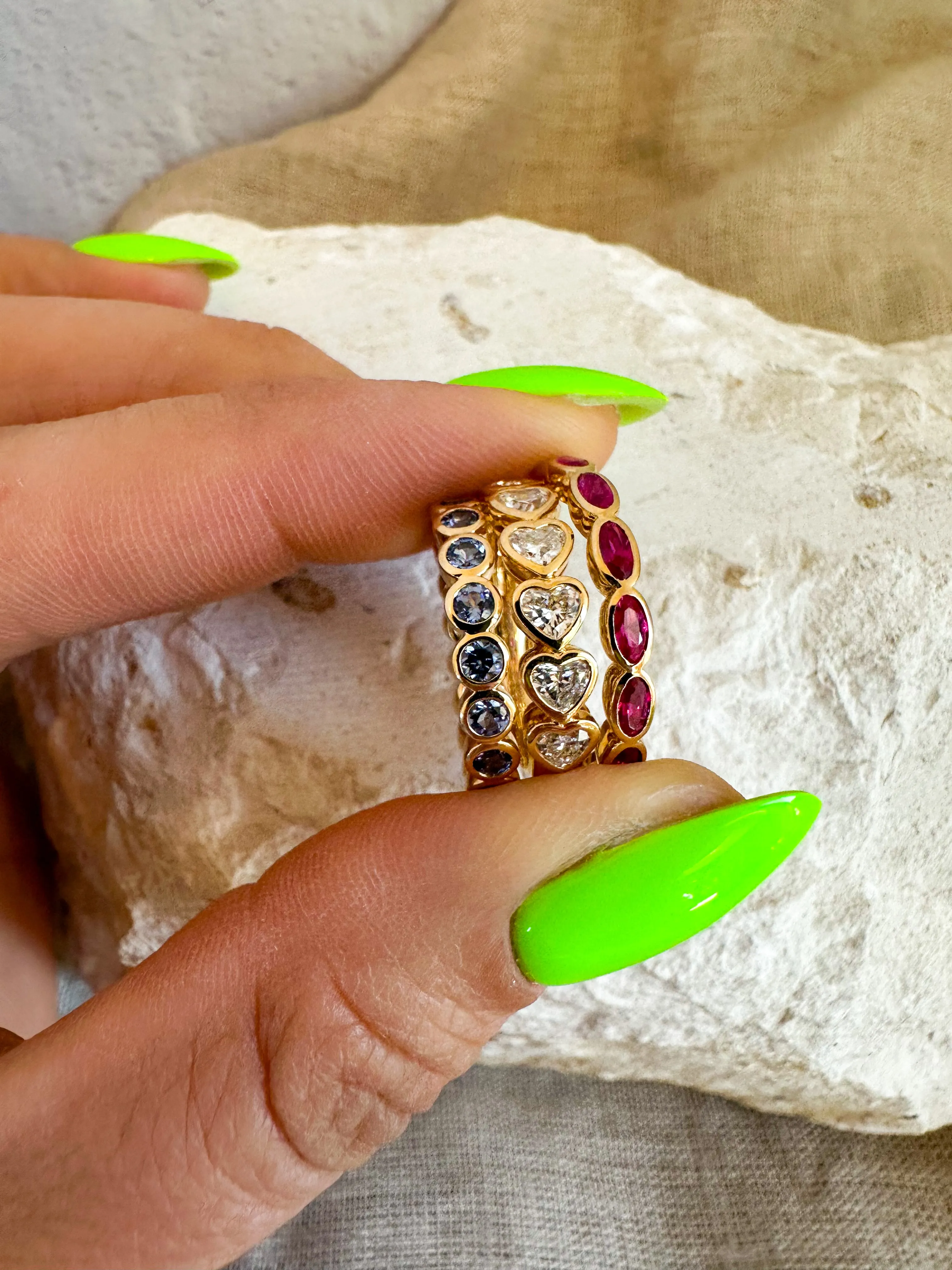 Custom Family Gemstone Rings