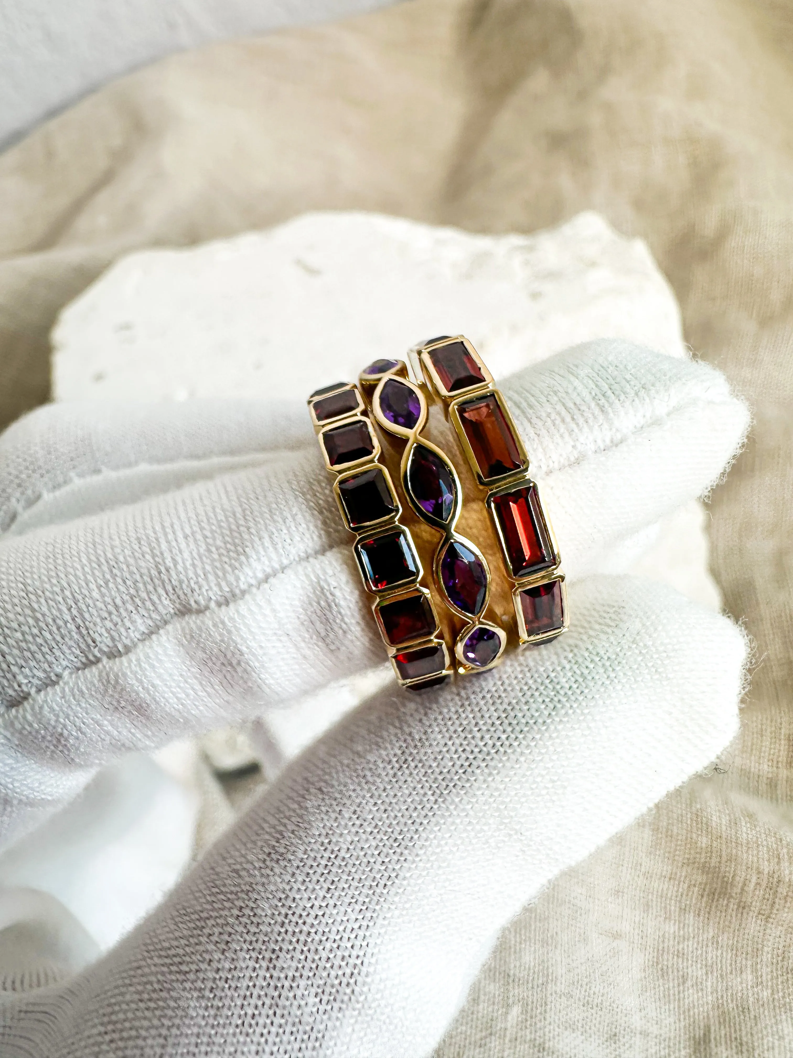 Custom Family Gemstone Rings